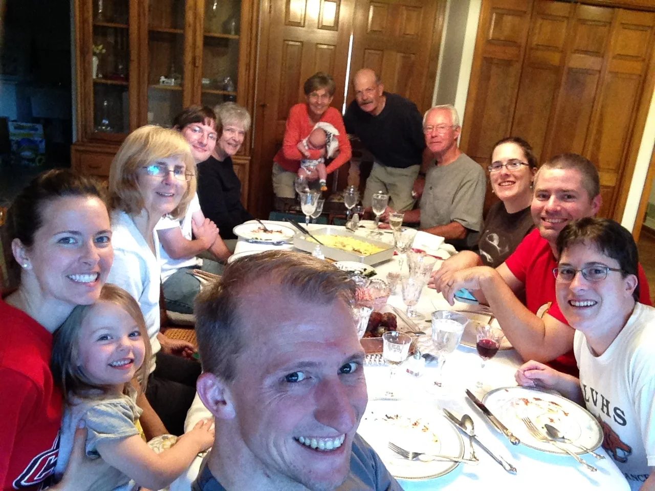  this was the family that gathered for Grandma's funeral the following month in October. I worked for a few weeks, then had almost a full week of bereavement leave. Like I said, tripped and stumbled back to work.... 